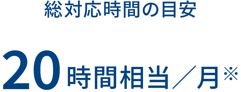 総対応時間の目安 20時間／月