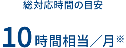 総対応時間の目安 10時間相当／月